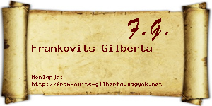 Frankovits Gilberta névjegykártya